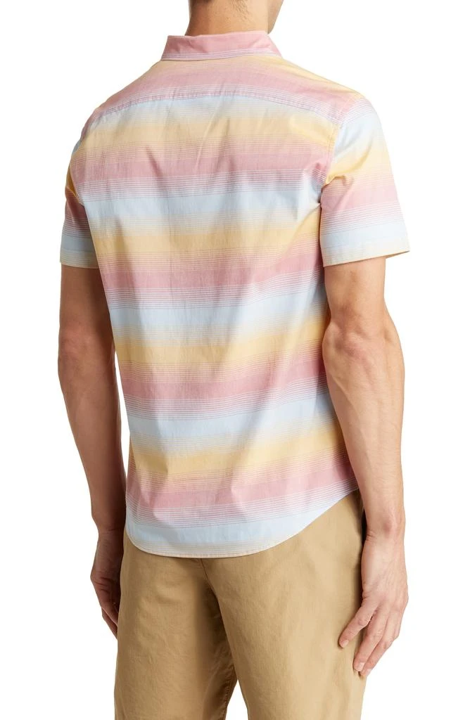 Original Penguin Hombre Stripe Cotton Short Sleeve Button-Up Shirt 2