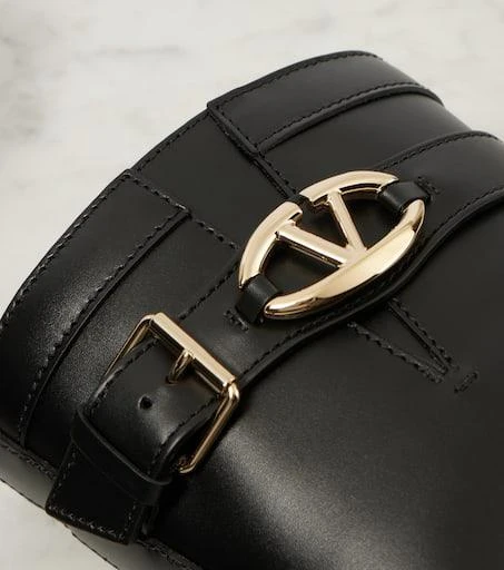 Valentino VGold leather-trimmed rain boots 6