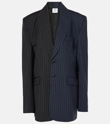 Vetements Pinstripe wool blazer 1