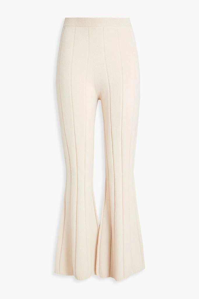 Joseph Ribbed merino wool-blend flared pants 1