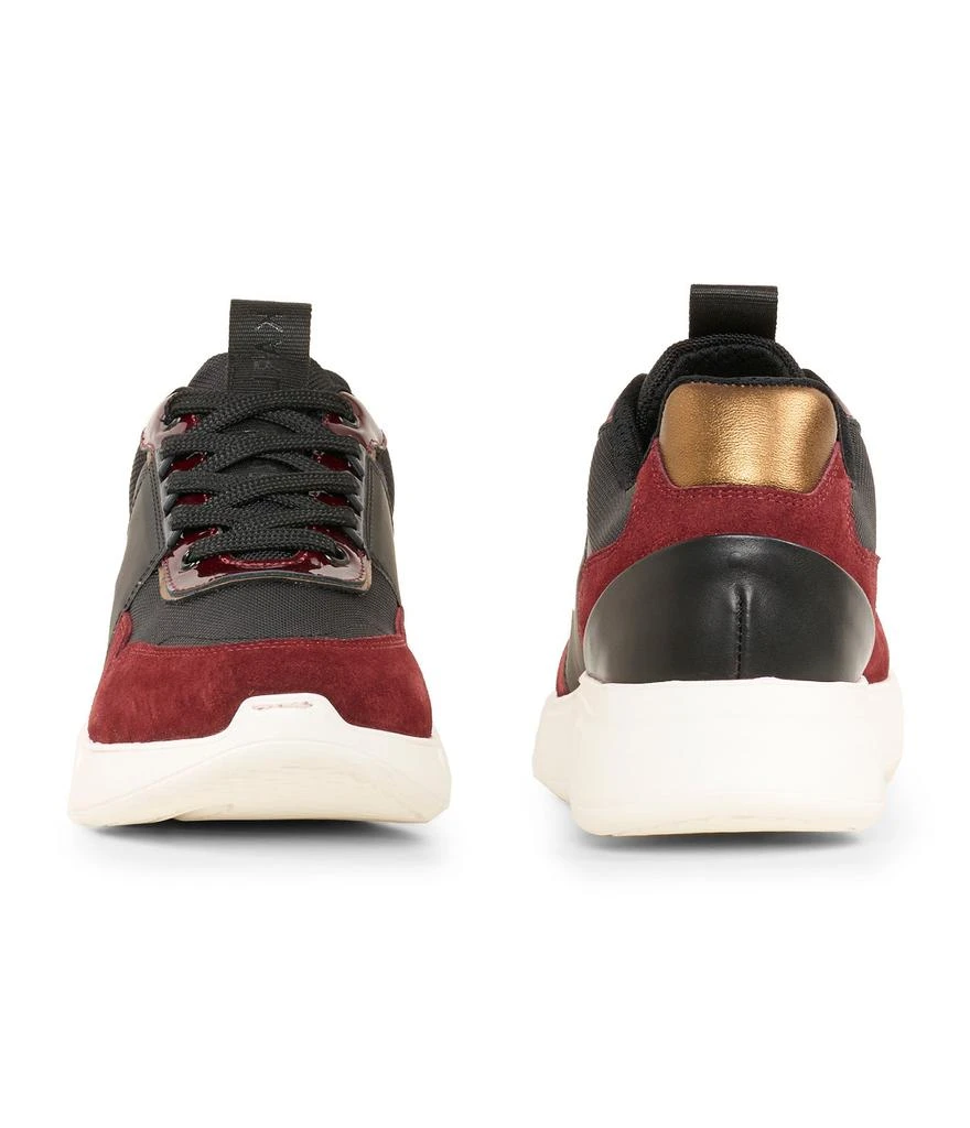 Karl Lagerfeld Paris SUEDE/NYLON SNEAKER ON WHITE SOL BURGUNDY 4