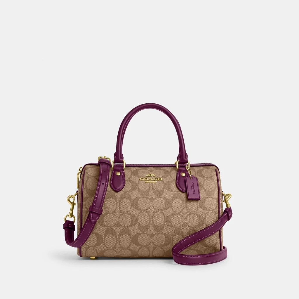 Coach Rowan Satchel In Signature Canvas 12