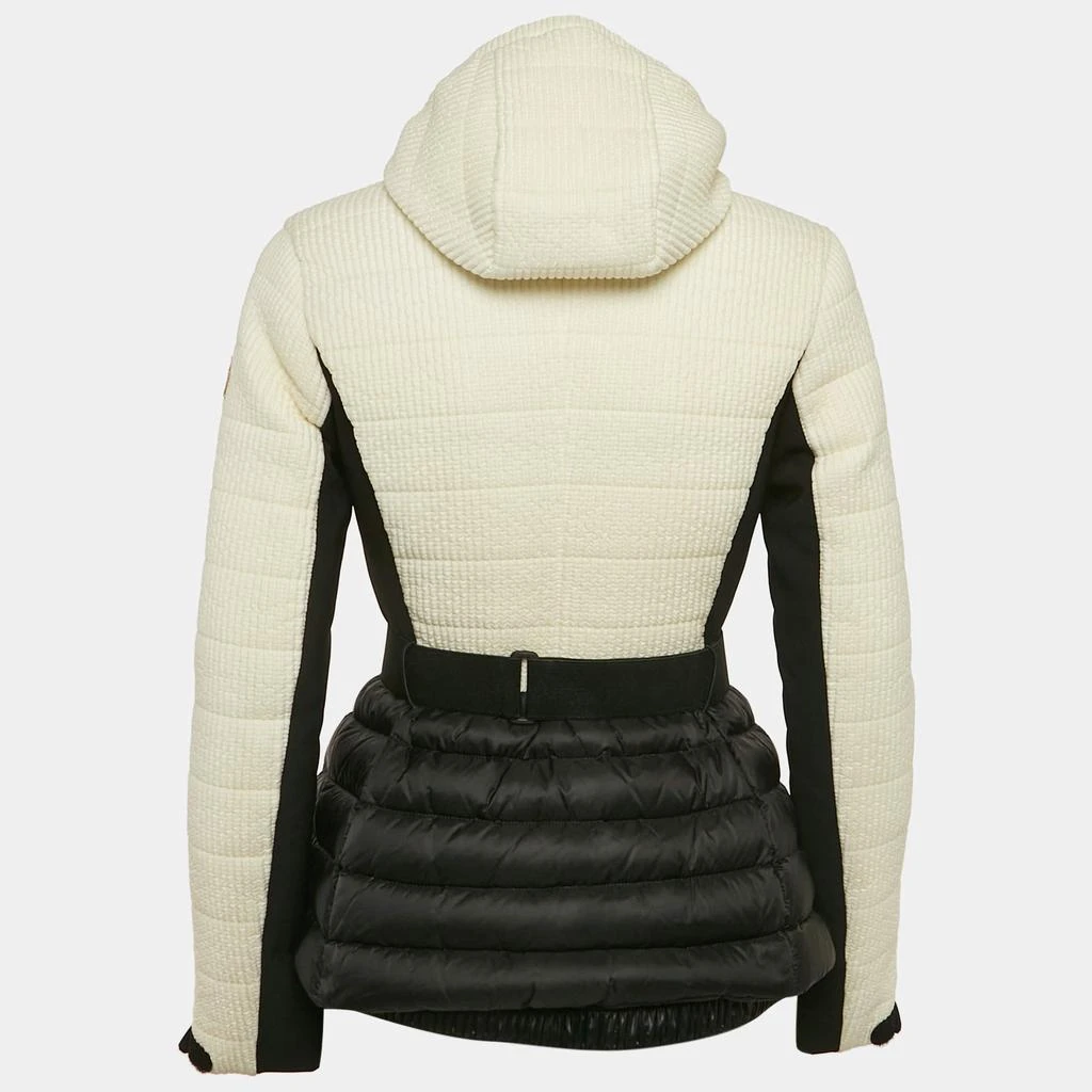 Moncler Moncler Cream/Black Nylon Zip-Up Hooded Arcalis Down Jacket S 2