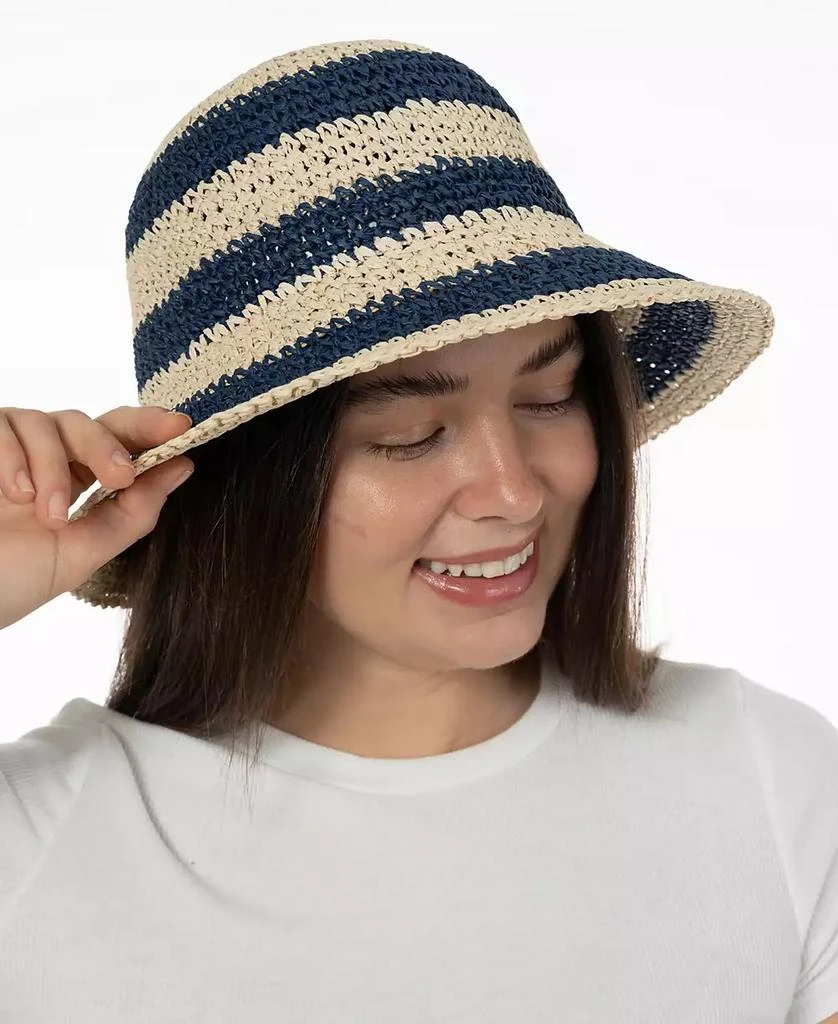 On 34th Women's Striped Crochet Cloche Hat, Created for Macy's 3