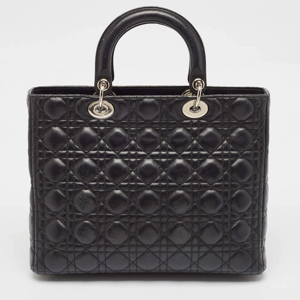 Dior Dior Black Cannage Leather Large Lady Dior Tote 5