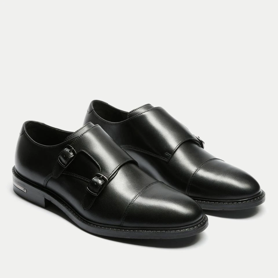undefined WALK LONDON MEN'S OLIVER LEATHER MONK SHOES 2