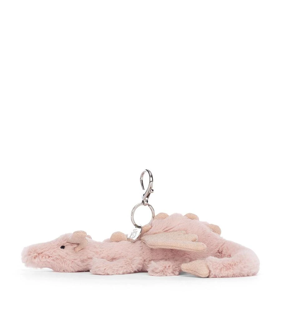 Jellycat Rose the Dragon Bag Charm 3