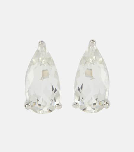 Suzanne Kalan Ayda 14kt gold stud earrings with topaz