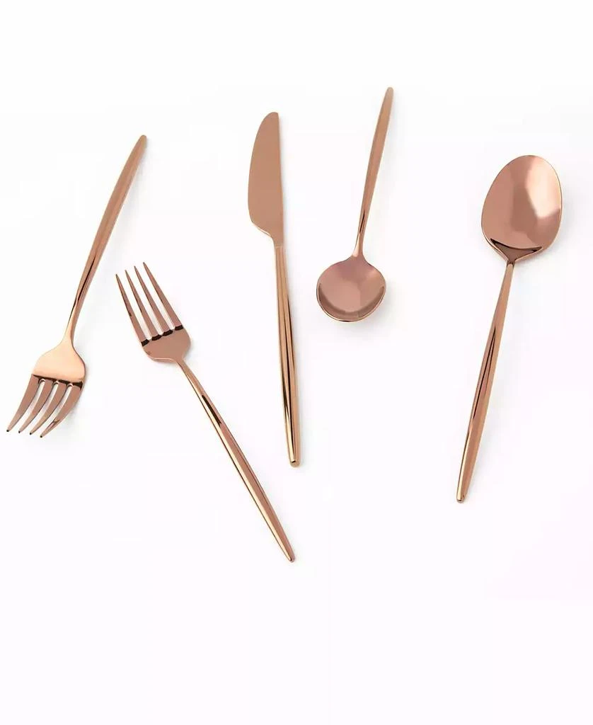 Cambridge Silversmiths Gaze Copper Mirror 20-Piece Flatware Set, Service for 4 2