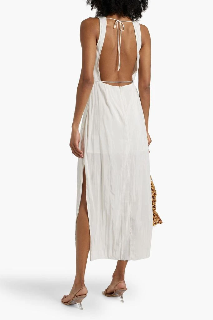 Solid & Striped The Lou crinkled crepe de chine midi dress 3