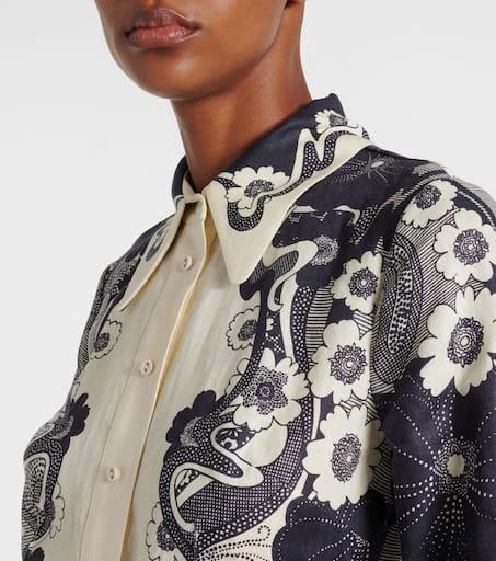 ALÉMAIS Mickey printed linen shirt dress 4