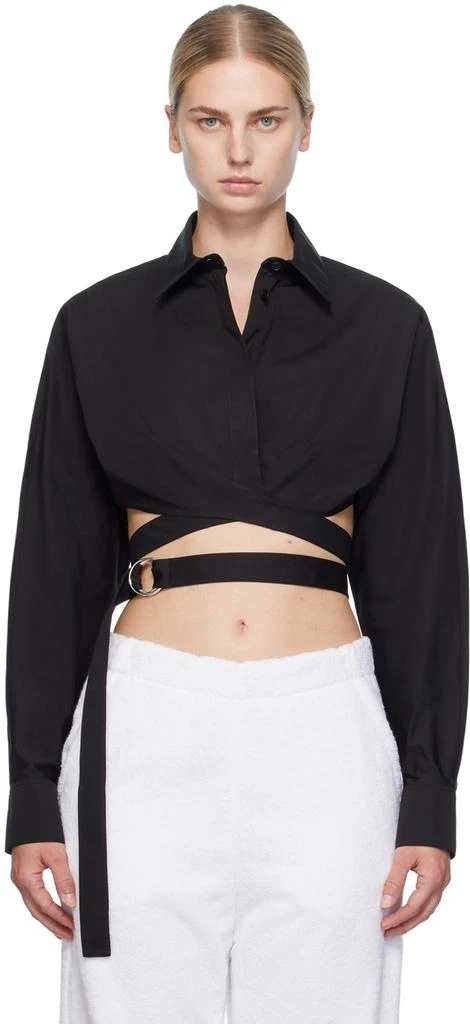 Alaïa Black Cross Over Shirt 1