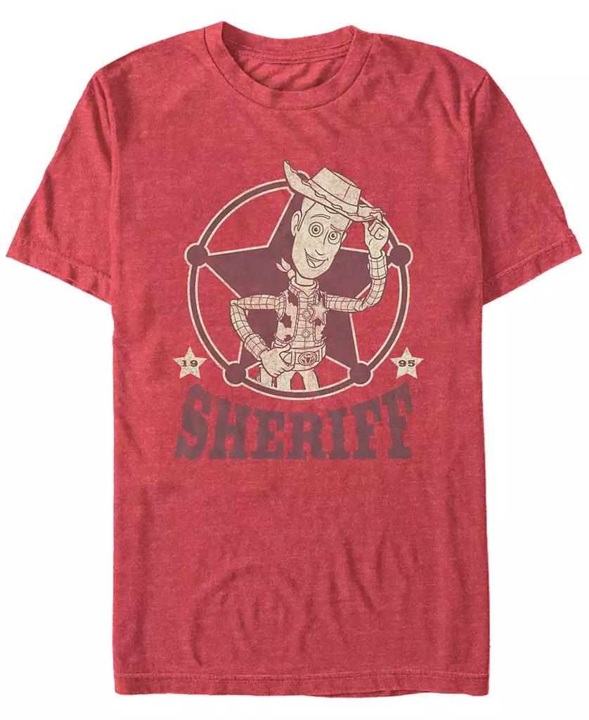 Toy Story Disney Pixar Men's Toy Story Woody The Sheriff Short Sleeve T-Shirt