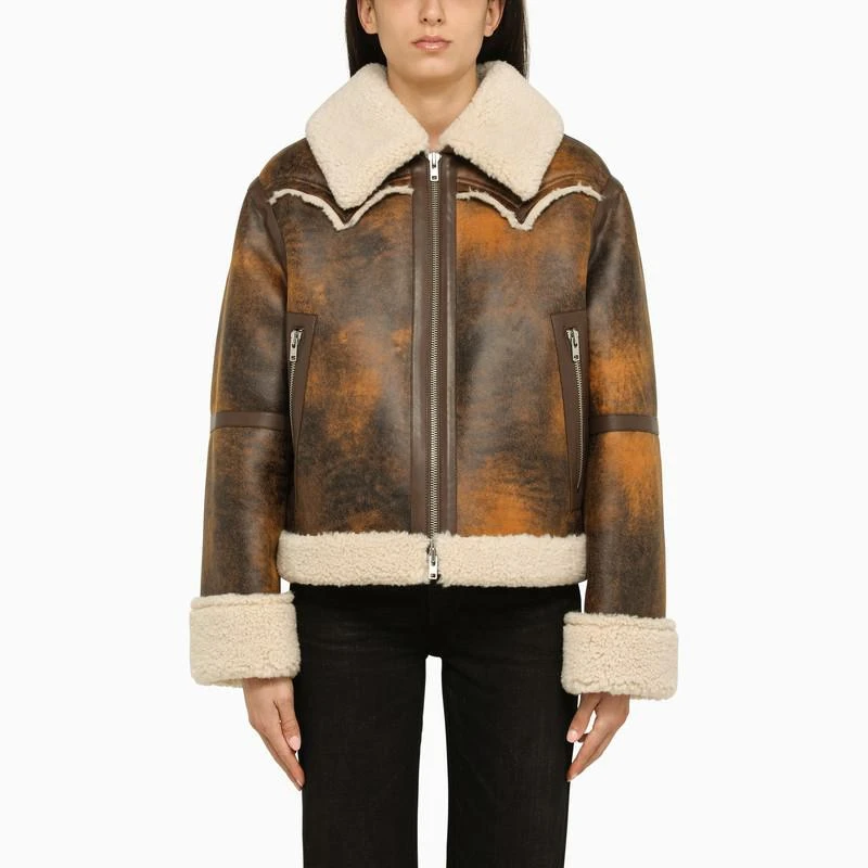 Stand Studio Stand Studio Shaded Sheepskin Effect Jacket 1