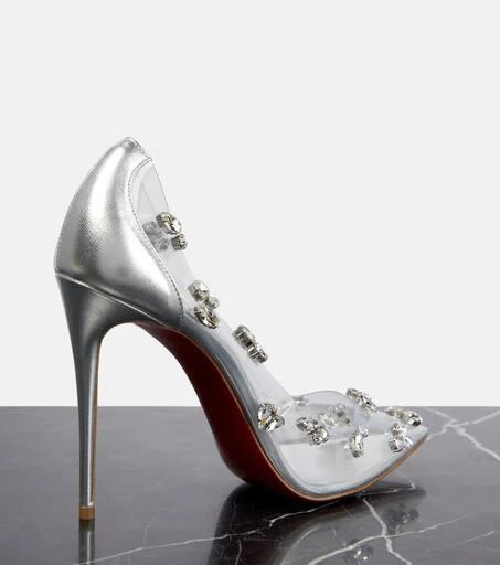 Christian Louboutin Degraqueen embellished PVC pumps 6