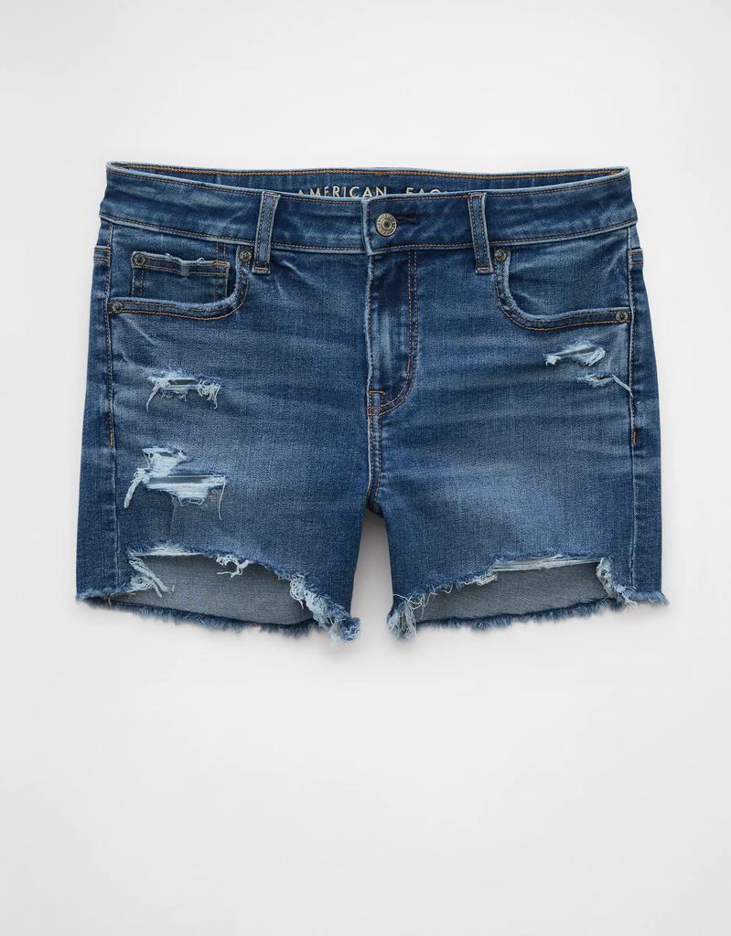 AE AE Next Level Ripped Low-Rise Denim Midi Short