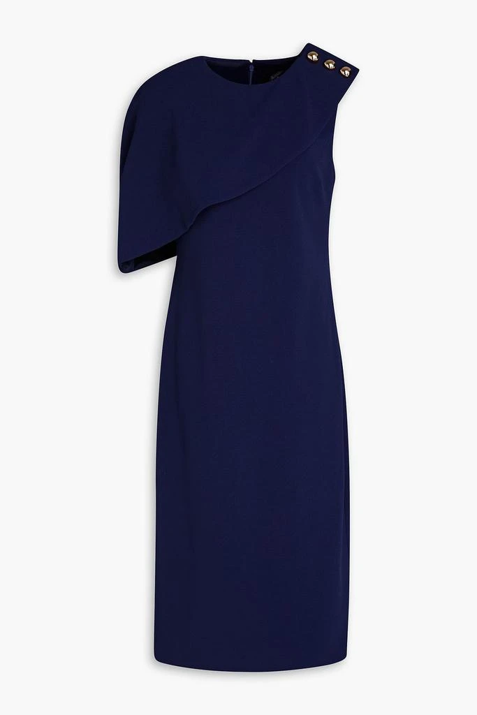 BADGLEY MISCHKA Button-embellished crepe midi dress 1