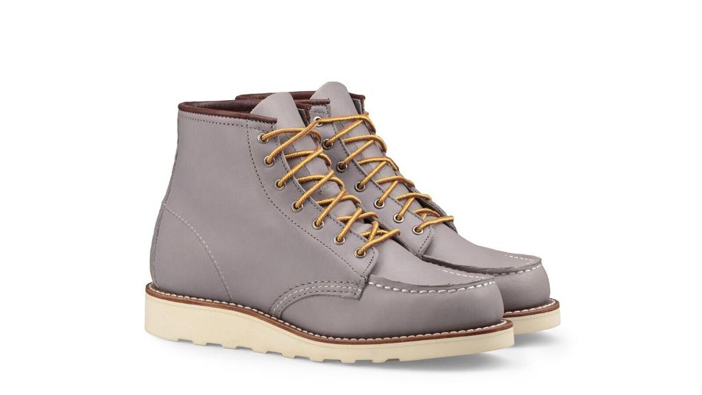 Red Wing Red Wing Heritage Classic 3378 Women 6.5 Gray Leather Moc Toe 6-Inch Ankle Boots