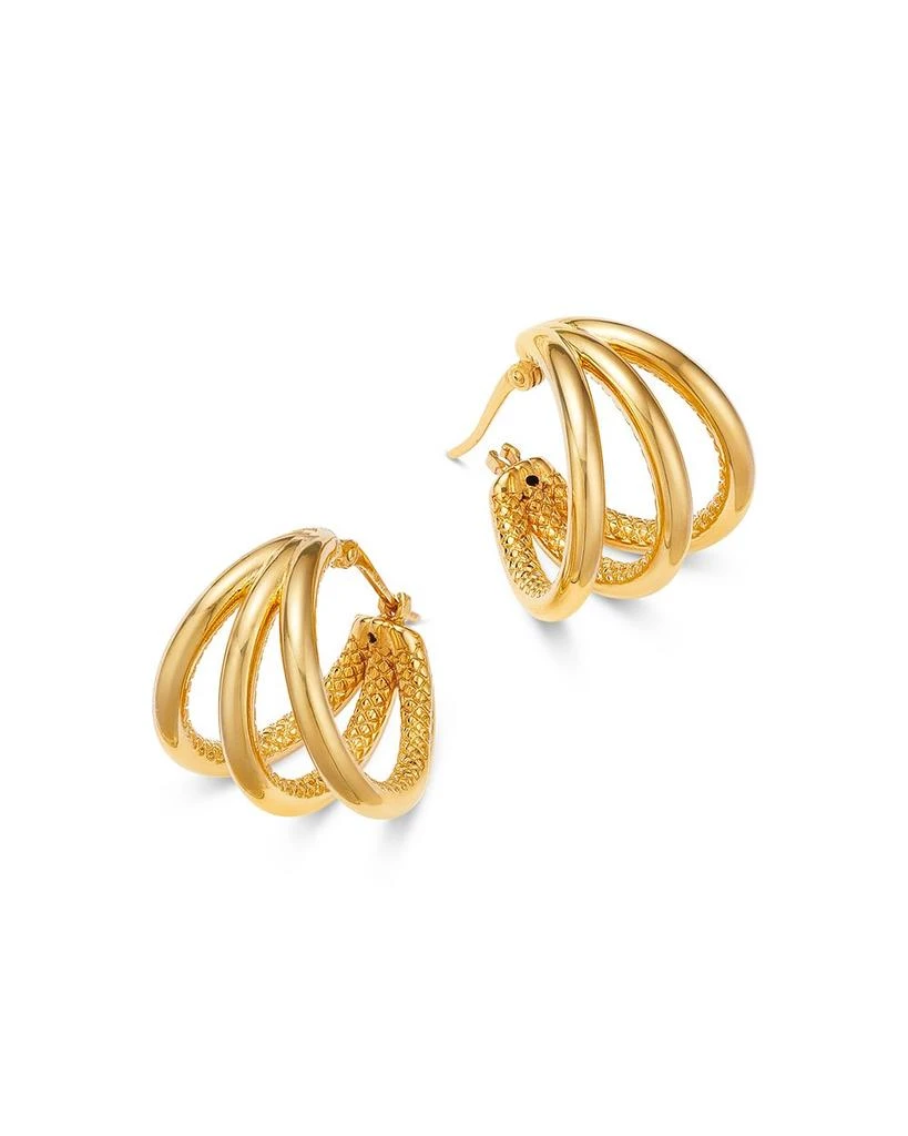 Bloomingdale's Fine Collection Triple Cage Hoop Earrings 14K Yellow Gold 1