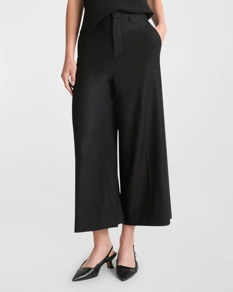Vince Brushed Flannel Mid-Rise Culottes 1