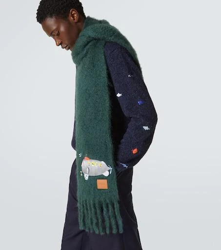 Loewe x Suna Fujita Submarine mohair-blend scarf 3
