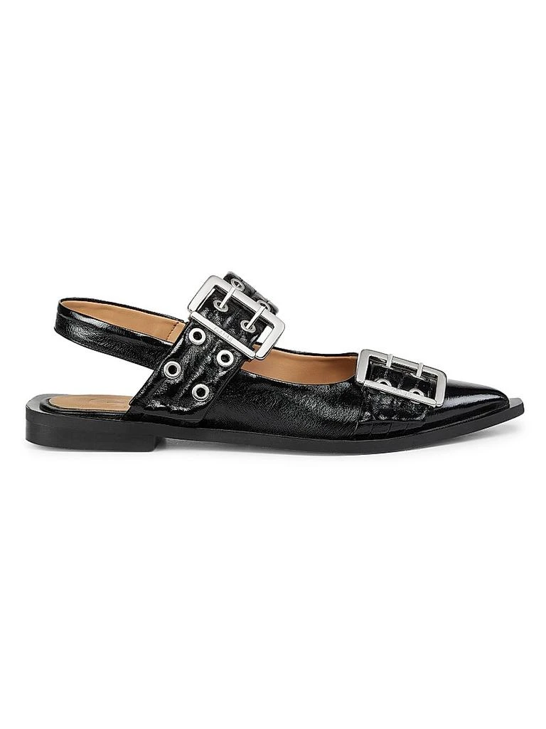 Ganni Buckle Ballerina Flats 1