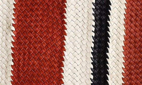 Madewell Leather Stripe Woven Tote 4