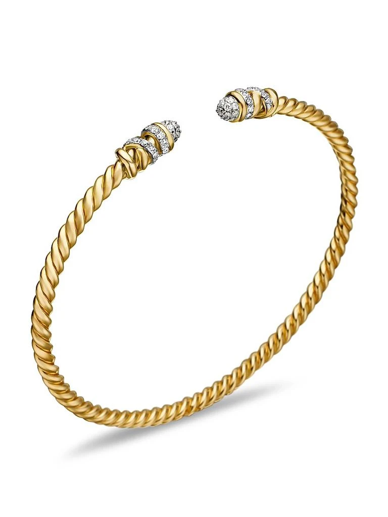 David Yurman Helena End Station Bracelet in 18K Yellow Gold with Diamonds 2