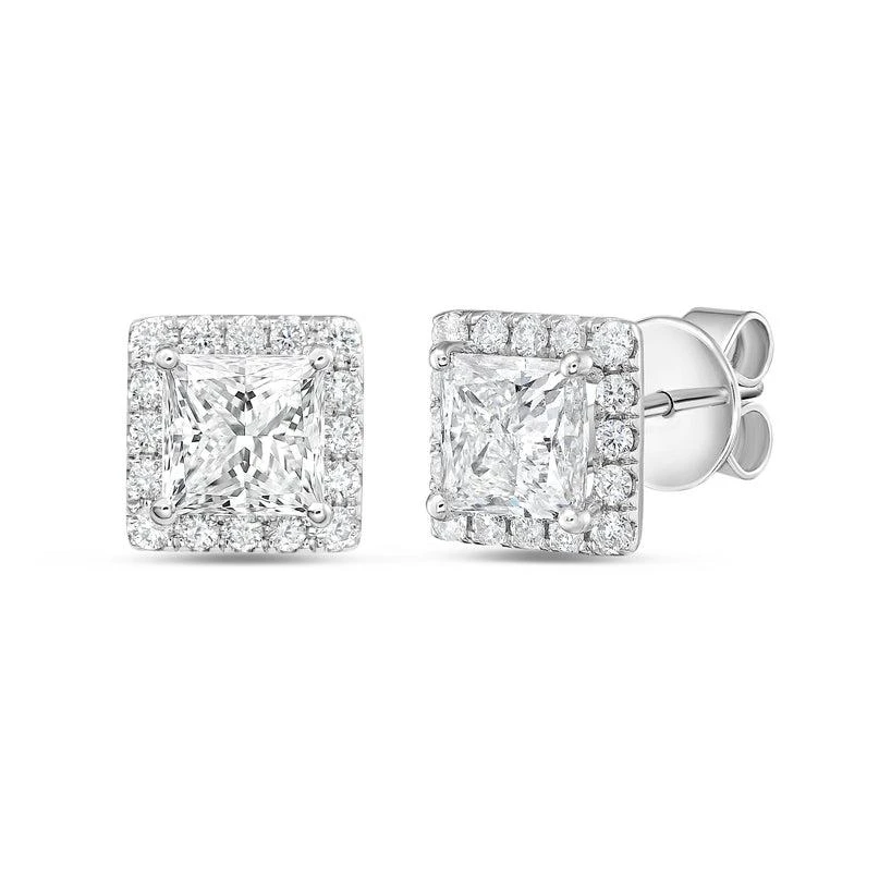 Diana M Jewels 14KT WHITE GOLD LAB GROWN FASHION EARRINGS WEIGHING 10.00 CTS TW 2