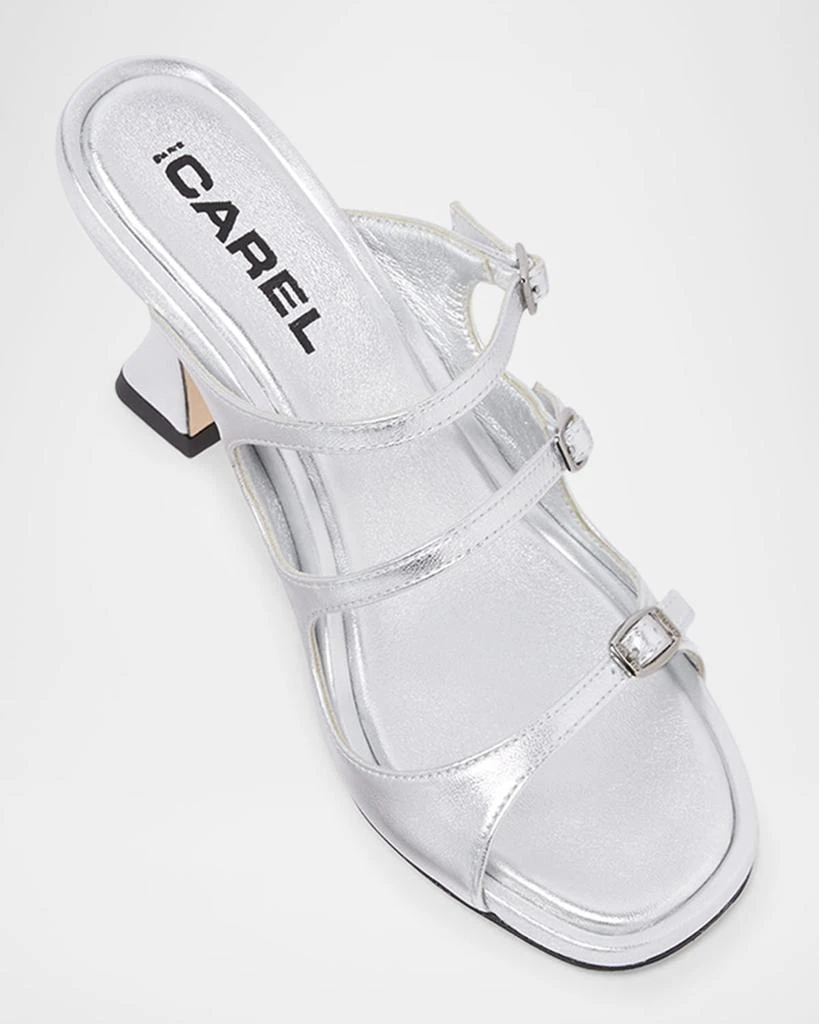 Carel Kitty Metallic Mary Jane Trio Sandals 5