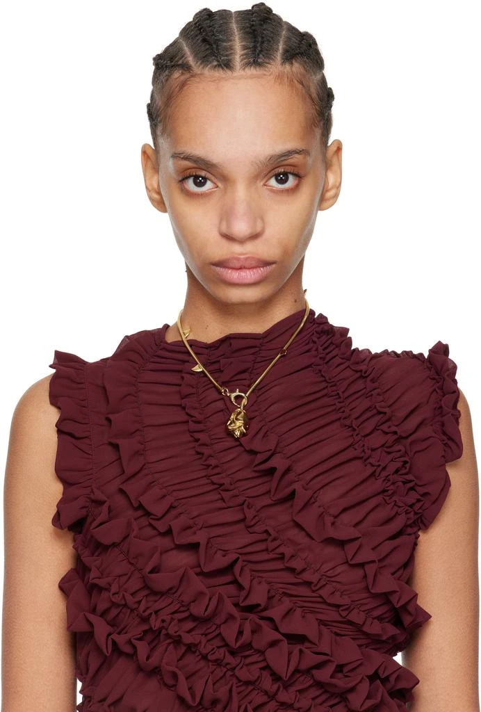 Marland Backus Gold Rosebud Necklace 2