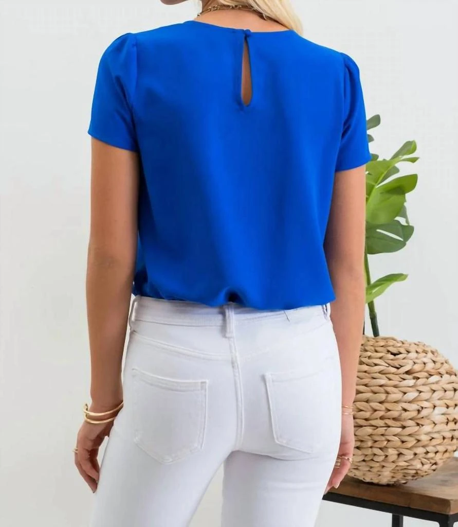 Blu Pepper Blu Pepper - Short Sleeve Center Pleated Blouse 2