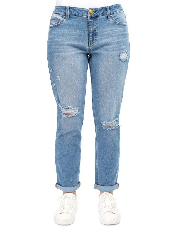 1822 Denim Anastasia Mid Rise Boyfriend Straight Jeans 2