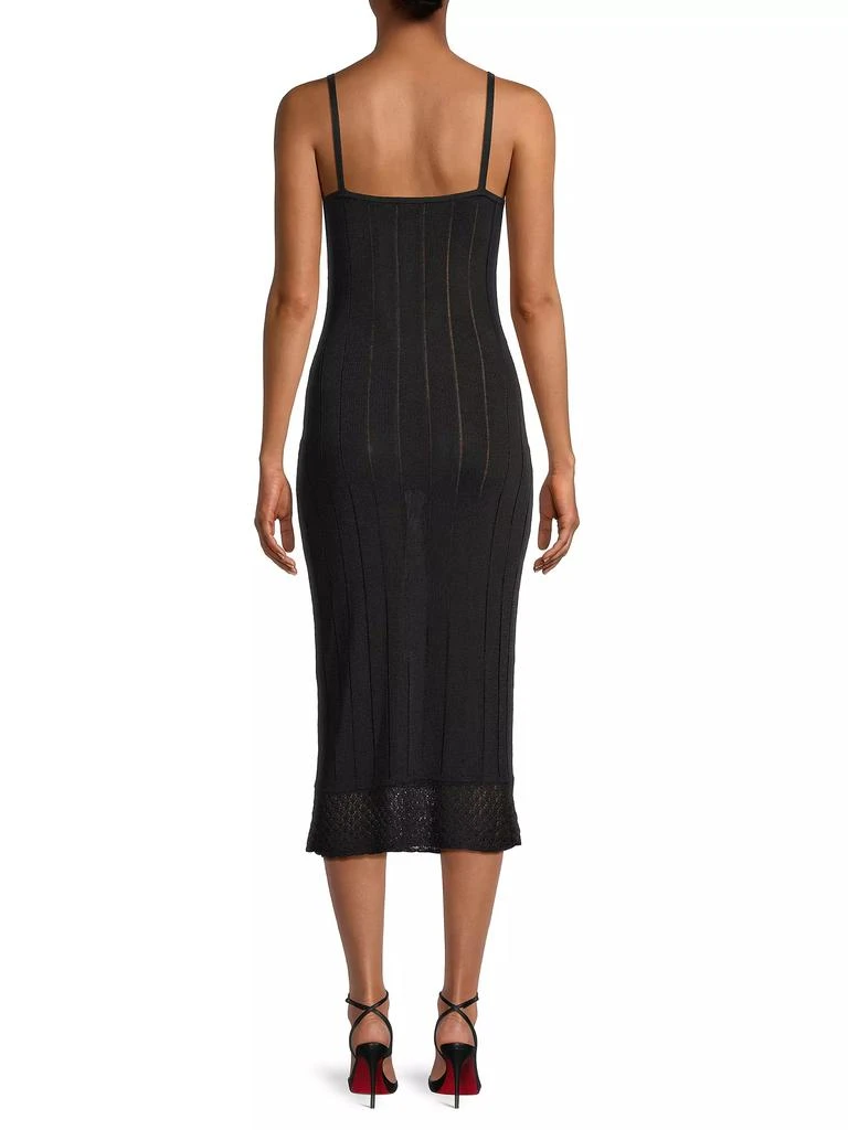 Victor Glemaud Rib-Knit Slip Midi-Dress 5