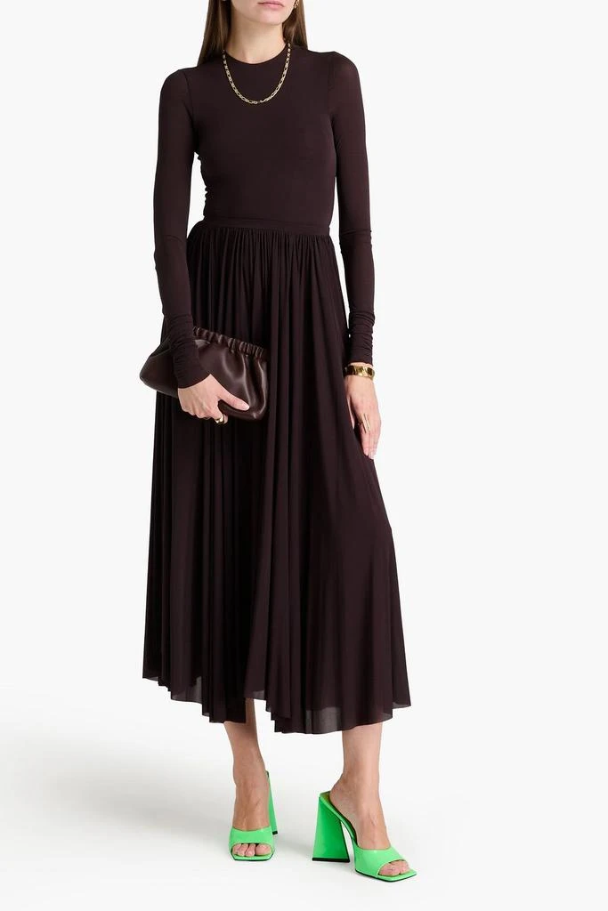 PHILOSOPHY di LORENZO SERAFINI Gathered jersey midi skirt 2