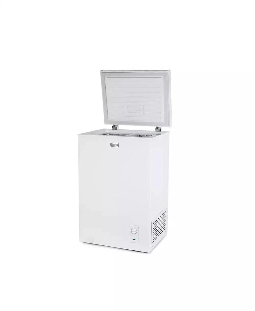 Black & Decker BLACK+DECKER 2.7 Cu. Ft. Compact Chest Freezer, Deep Freezer Holds Up To 94.5 Lbs. of Frozen Food, Removable Storage Basket, Mechanical Temperature Control, Manual Defrost, R600a Refrigerant, BCFK726, White 8