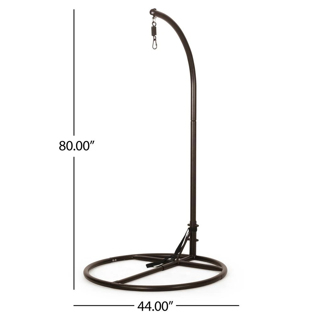 Streamdale Furniture Streamdale Free-Standing Iron Hammock Chair Stand for Indoor-Outdoor Use 4