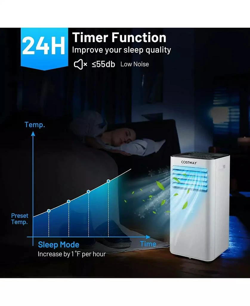 SUGIFT 10000 BTU Portable Evaporative Air Cooler Dehumidifier with 24H Timer 6