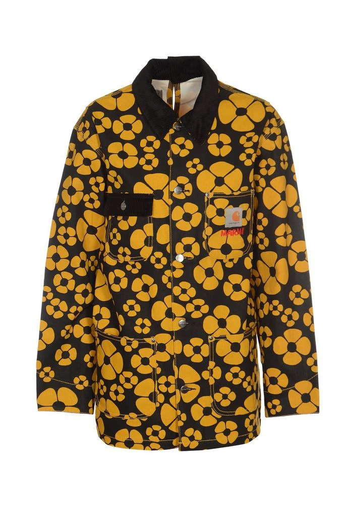Marni Marni X Carhatt Floral Printed Buttoned Overshirt 1