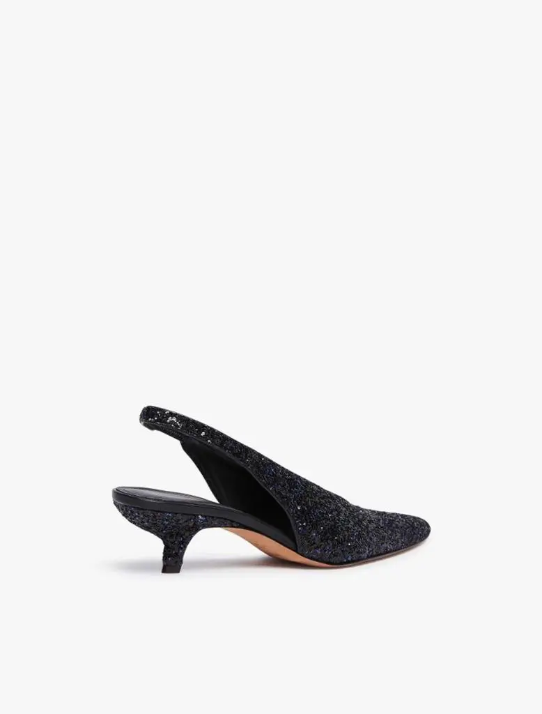 Max Mara Glitter slingbacks 3