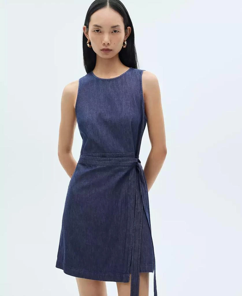 Mango Women's Denim Wrap Dress 1