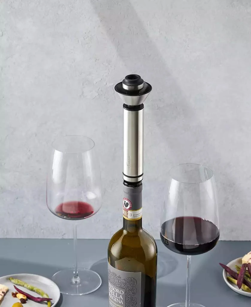 Rabbit Stainless Steel Vacuum Wine Preserver with 2 Stoppers 9