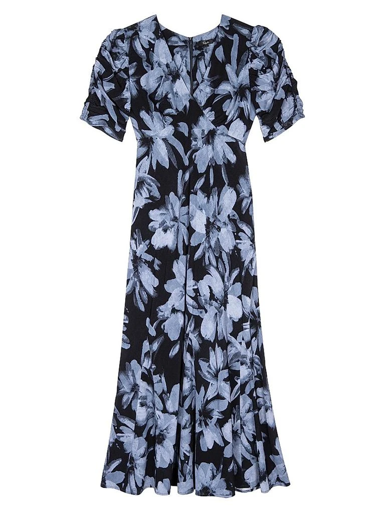 Rails Zariah Short Sleeve Floral A-Line Midi-Dress 1