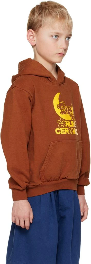 Online Ceramics Kids Brown Graphic Hoodie 2