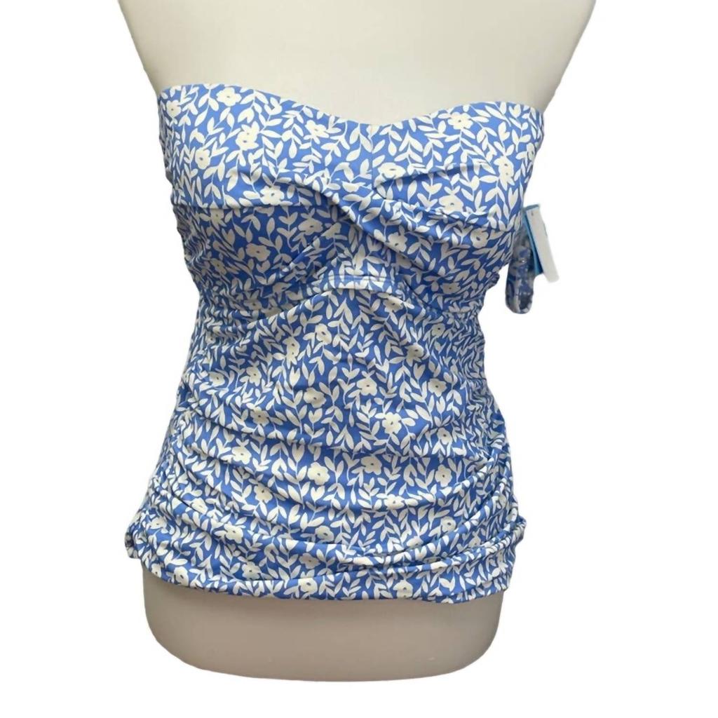 Draper James Women's Detachable Straps Floral Swim Top In Blue Floral