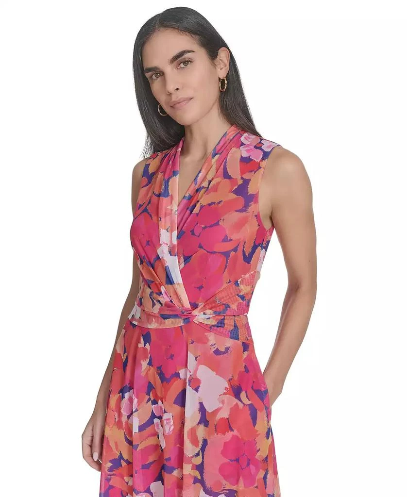 Jessica Howard Petite Floral Surplice-Neck Midi Dress 3