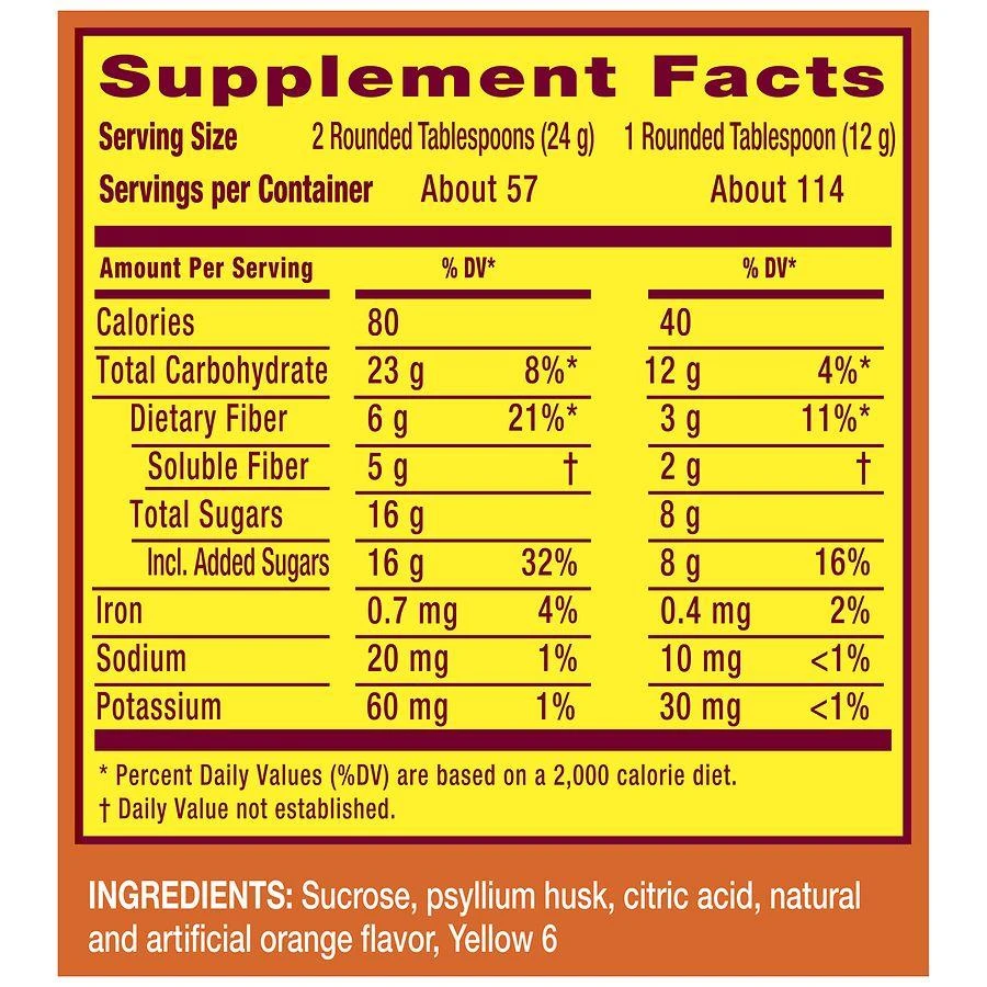 Metamucil 4-in-1 Digestive Health, Psyllium Husk Fiber Powder Orange 8
