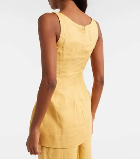 Faithfull Syna peplum linen top 5