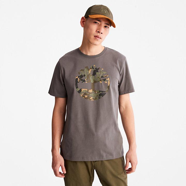 Timberland Camo-Logo T-Shirt for Men in Grey