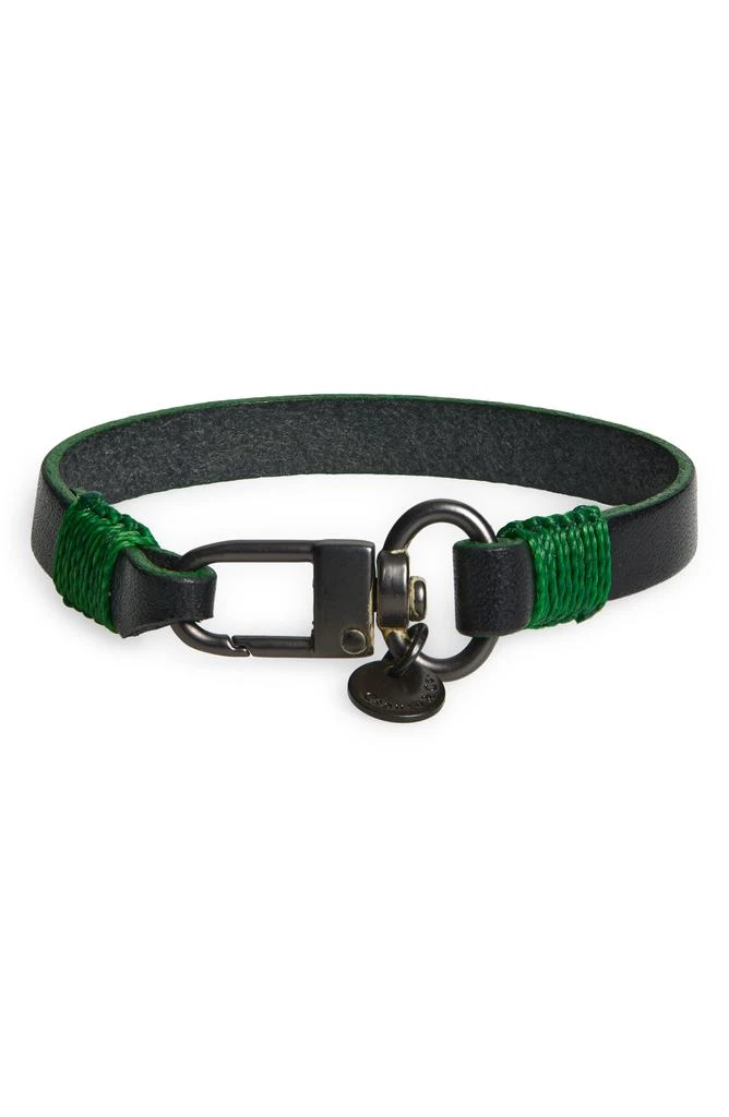 Caputo 
Co. Men
s Contrast Edge Leather Bracelet